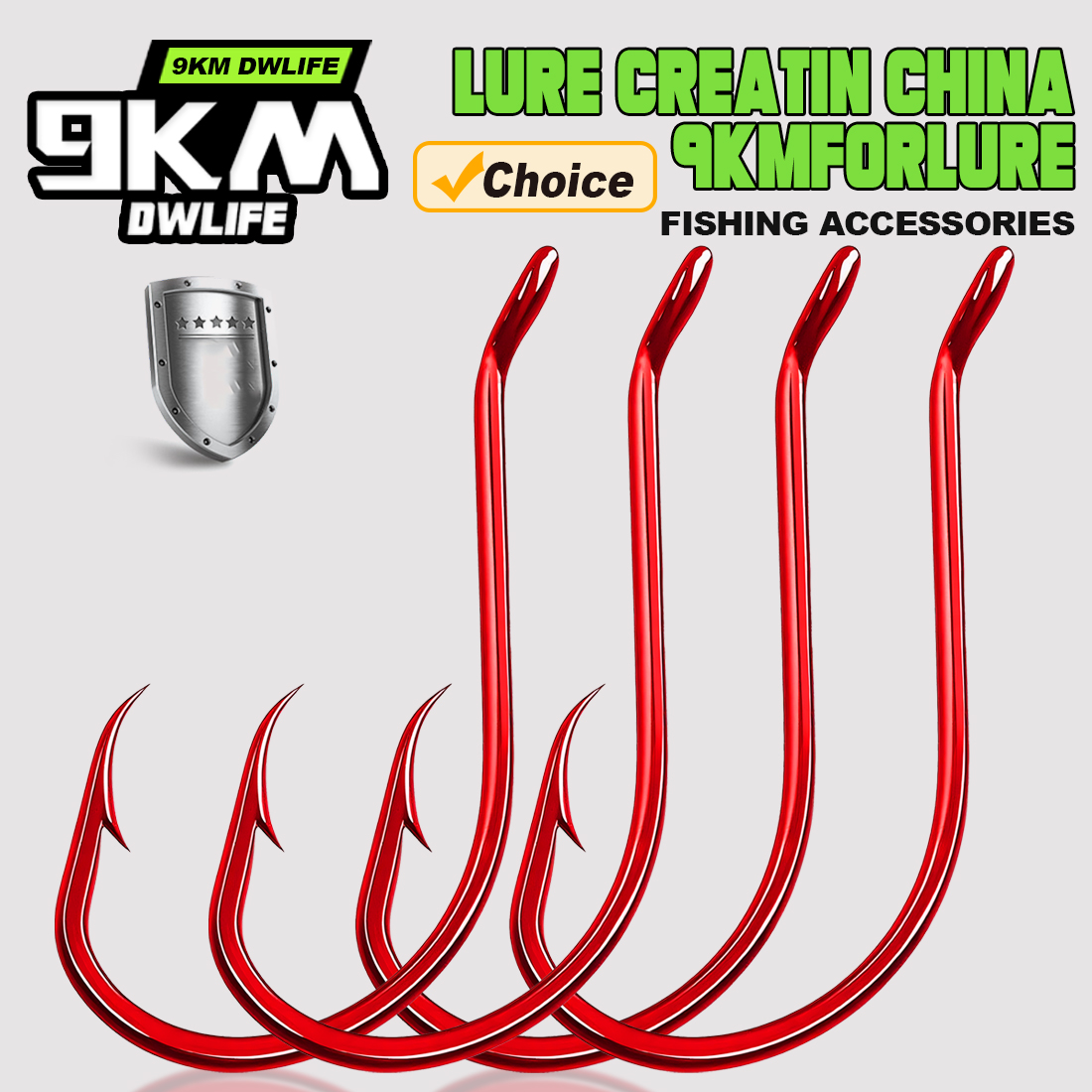Fishing Hook Circle - 9KM 100 Buah Kait Gurita Merah