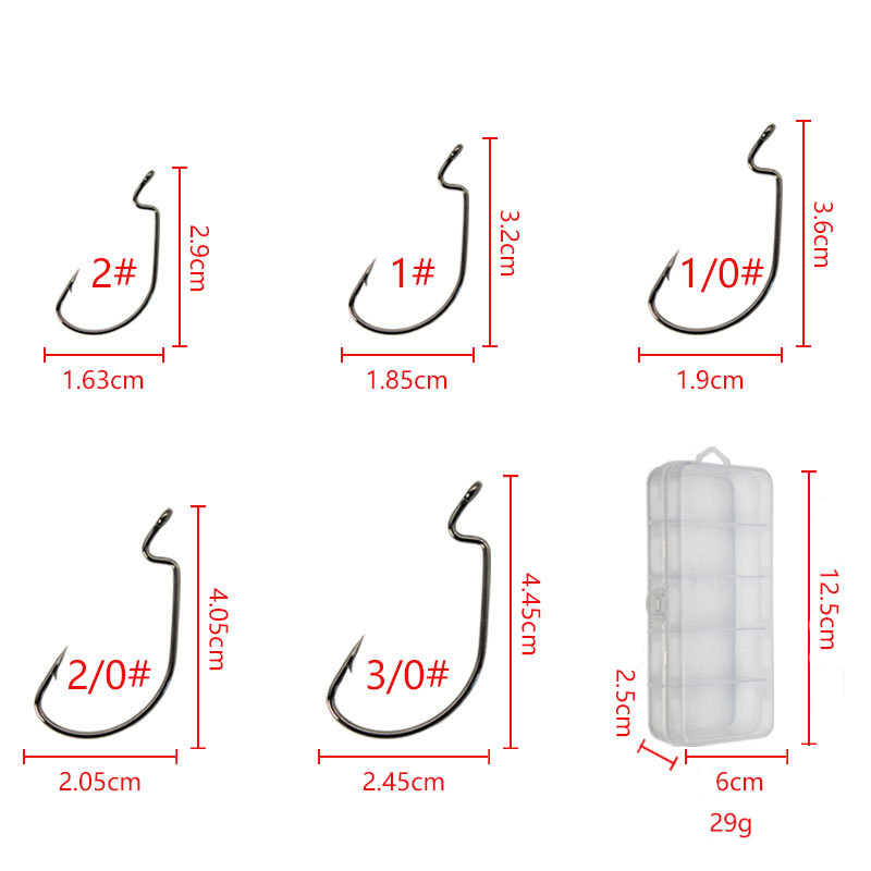 50 buah kail cacing lebar kail - Fishing Hook Barbless ulasan dan harga
