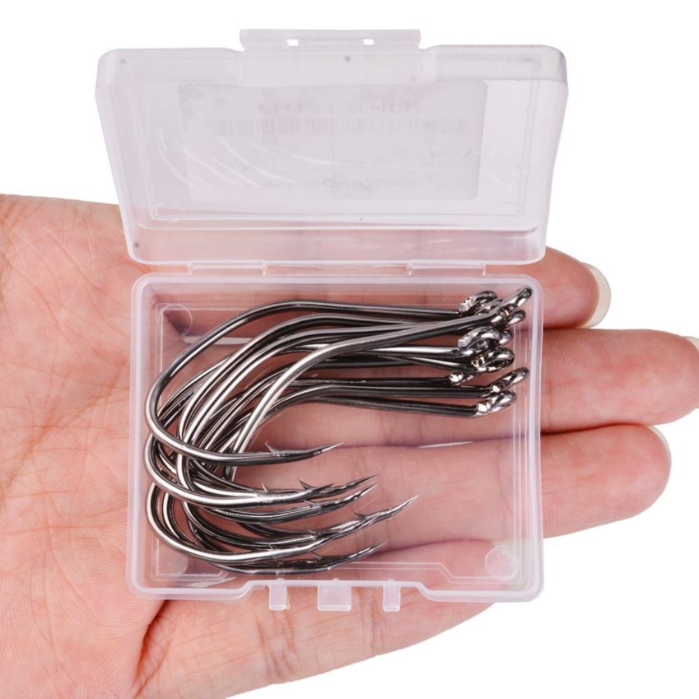 10 buah/boks mata kail pancing - Fishing Hook Offset ulasan dan harga