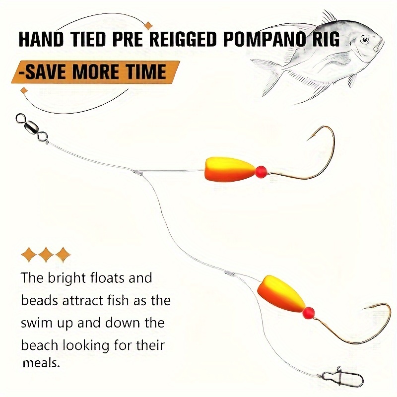 3 buah Rig Pompano memancing b - Fishing Hook Circle ulasan dan harga
