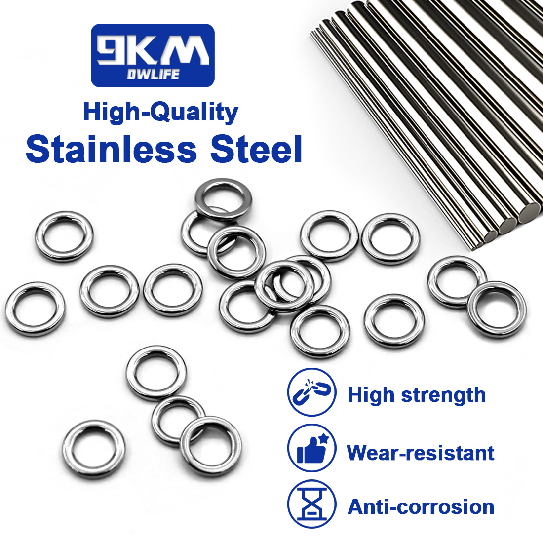 9KM Cincin Solid untuk Memanci - Fishing Hook Stainless Steel ulasan dan harga