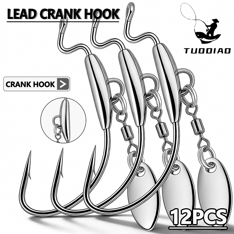 Set Jig Head Crank Hook TUODIA - Fishing Hook Weedless ulasan dan harga