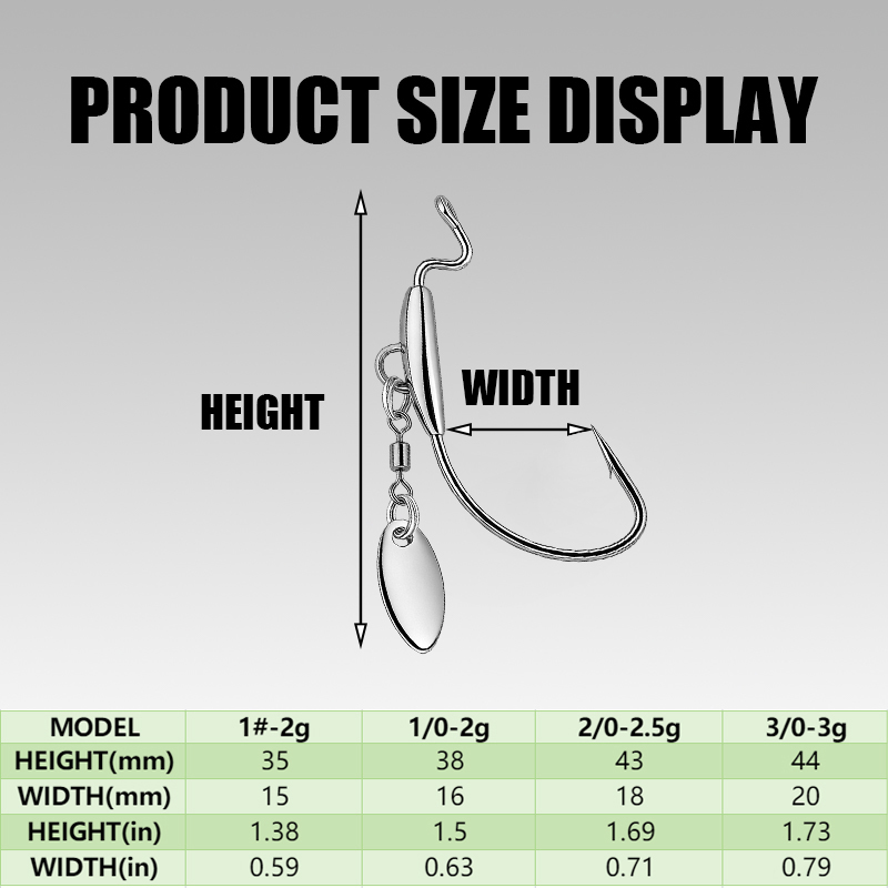 Set Jig Head Crank Hook TUODIA - Fishing Hook Weedless ulasan dan harga
